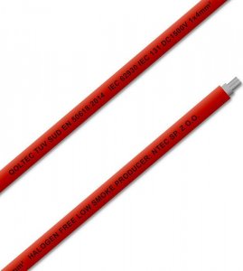 Qoltec Kabel solarny fotowoltaiczny | 4mm2 | 100m | Czerwony 3