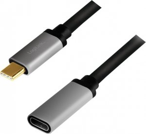 Kabel USB LogiLink USB-C - USB-C 0.5 m Czarno-szary (CUA0105) 1