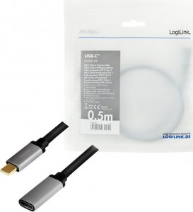 Kabel USB LogiLink USB-C - USB-C 0.5 m Czarno-szary (CUA0105) 4