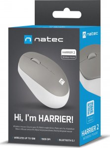 Mysz Natec Harrier 2 Biało-szara (NMY-1961) 8