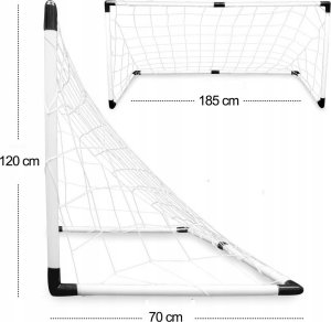OEM Bramki do piłki nożnej 2w1 185x120x70 cm + piłka 4