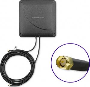 Antena Qoltec 4G LTE DUAL MIMO booster | 35dBi | 50W | 2xSMA męski 4