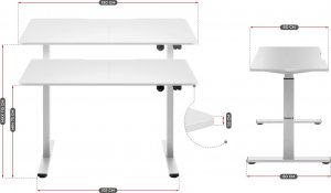 Biurko Huzaro Hero 8.0 Białe 120 cmx60 cm 12
