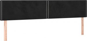 vidaXL vidaXL Łóżko kontynentalne z materacem i LED, czarny aksamit 160x200cm 7
