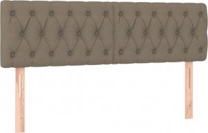 vidaXL vidaXL Łóżko kontynentalne z materacem, taupe, tkanina, 160x200 cm 6