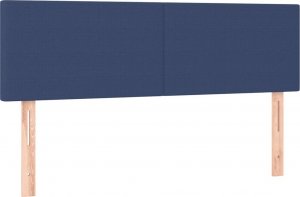 vidaXL vidaXL Łóżko kontynentalne z materacem, niebieskie, tkanina 140x200 cm 6