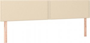 vidaXL vidaXL Łóżko kontynentalne z materacem, kremowe, tkanina, 180x200 cm 6