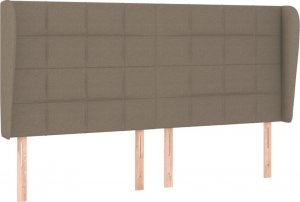 vidaXL vidaXL Łóżko kontynentalne z materacem, taupe, tkanina, 180x200 cm 6