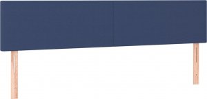 vidaXL vidaXL Łóżko kontynentalne z materacem, niebieskie, tkanina, 160x200cm 6