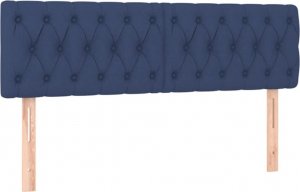 vidaXL vidaXL Łóżko kontynentalne z materacem, niebieskie, tkanina, 160x200cm 6