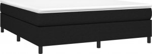 vidaXL vidaXL Łóżko kontynentalne z materacem, czarne, tkanina 180x200 cm 3
