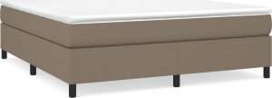 vidaXL vidaXL Łóżko kontynentalne z materacem, taupe, tkanina, 180x200 cm 2