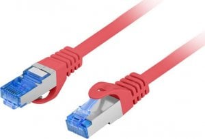 Lanberg PATCHCORD KAT.6A S/FTP LSZH CCA 0.25M CZERWONY FLUKE PASSED LANBERG 1