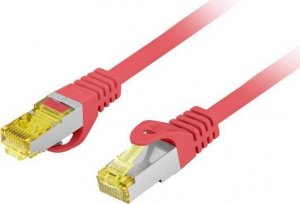 Lanberg PATCHCORD KAT.6A S/FTP LSZH CU 2M CZERWONY FLUKE PASSED LANBERG 1