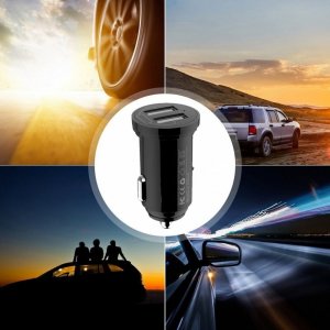 Ładowarka Techly Techly Samochodowa Mini Ładowarka 2x USB 5V 2.4A/12W 2