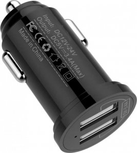 Ładowarka Techly Techly Samochodowa Mini Ładowarka 2x USB 5V 3.4A/17W 5
