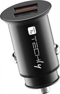 Ładowarka Techly Techly Samochodowa Szybka Mini Ładowarka 2x USB 36W 3A 5-12V 3