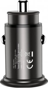 Ładowarka Techly Techly Samochodowa Szybka Mini Ładowarka USB-C/A 38W 3A 5-12V 5