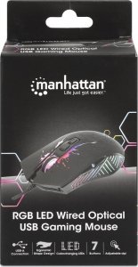 Mysz Manhattan Manhattan Gamingowa Mysz Optyczna USB 7200dpi z Podświetlaniem LED RGB 8