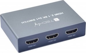 Adapter AV Techly Techly 3-Portowy Przełącznik HDMI 2.1 8K*60Hz 3x1 z Pilotem IR 4