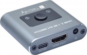 Adapter AV Techly Techly 2-Portowy Przełącznik HDMI 2.1 8K*60Hz 2x1 z Pilotem IR 3
