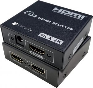 Techly Techly Splitter HDMI 1x2 4K*30Hz Aktywny Rozdzielacz HDMI 1