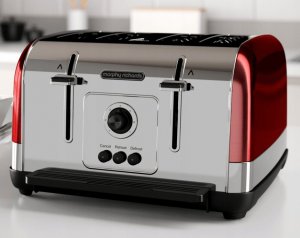 Toster Morphy Richards na 4 kromki czerwony 1800W 2