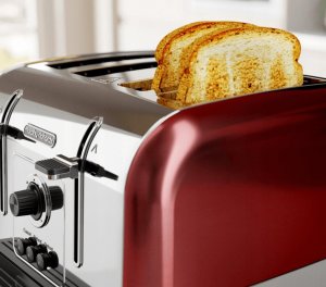 Toster Morphy Richards na 4 kromki czerwony 1800W 3