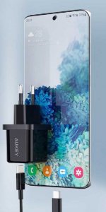 Ładowarka Aukey Zestaw dwóch ładowarek z kablami Aukey PA-F5 4