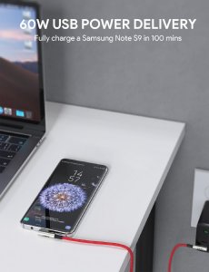 Ładowarka Aukey Zestaw dwóch ładowarek z kablami Aukey PA-F5 10