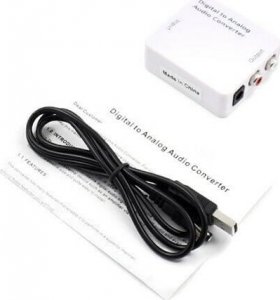 Adapter AV SwiatKabli Konwerter optyczny dźwięku Coaxial TOSLINK - RCA 2x CHINCH ANALOG 5