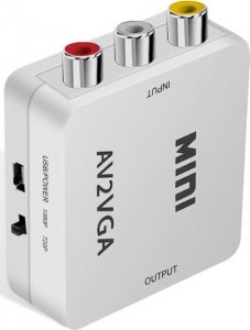 Adapter AV SwiatKabli Konwerter obrazu z VGA + jack 3,5mm na AV RCA Chinch 4