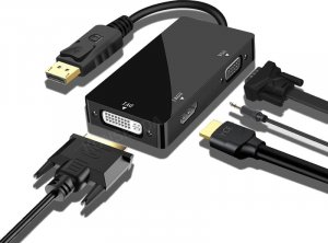 Adapter AV SwiatKabli Konwerter z DP DisplayPort na DVI HDMI VGA 1