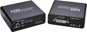 Adapter AV SwiatKabli Konwerter obrazu i dźwięku HDMI na DVI-D + Coaxial / jack 3,5 mm Adapter 2