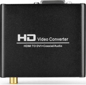 Adapter AV SwiatKabli Konwerter obrazu i dźwięku HDMI na DVI-D + Coaxial / jack 3,5 mm Adapter 5
