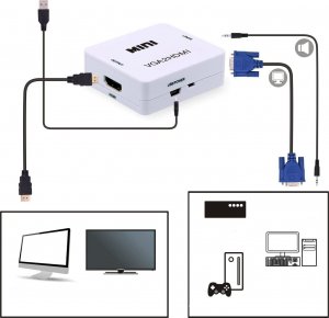 Adapter AV SwiatKabli Adapter KONWERTER obrazu sygnału z VGA na do HDMI 7
