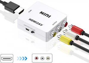 Adapter AV SwiatKabli HDMI - S-Video - RCA (Chinch) biały 1