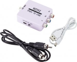 Adapter AV SwiatKabli Konwerter obrazu i dźwięku Adapter YPBPR na CVBS Przejściówka 4