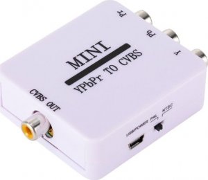 Adapter AV SwiatKabli Konwerter obrazu i dźwięku Adapter YPBPR na CVBS Przejściówka 5