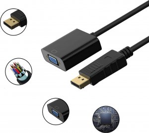 Adapter AV SwiatKabli Adapter DP DisplayPort na VGA Mac Book 3