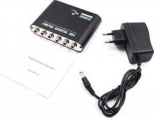 Adapter AV SwiatKabli Konwerter / dekoder dźwięku DTS / AC3 na 5.1 / 2.1 toslink 3