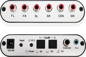 Adapter AV SwiatKabli Konwerter / dekoder dźwięku DTS / AC3 na 5.1 / 2.1 toslink 4