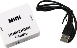 Adapter AV SwiatKabli Rozdzielacz obrazu i dźwięku z HDMI na HDMI + jack 3,5mm 5