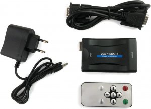 Adapter AV SwiatKabli KONWERTER OBRAZU i dźwięku z VGA na SCART / EURO 3