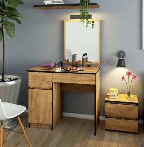 Fabryka Mebli Akord TOALETKA KOSMETYCZNA Z LUSTREM P-2/SL 500x600 LEWA DĄB CRAFT 5
