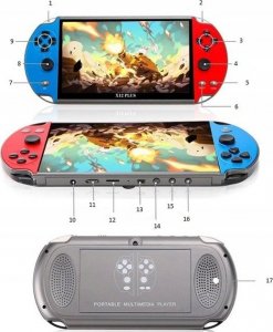 iLogic KONSOLA DO GIER X12 PLUS 7cal PRZENOŚNA 3000 GIER 4