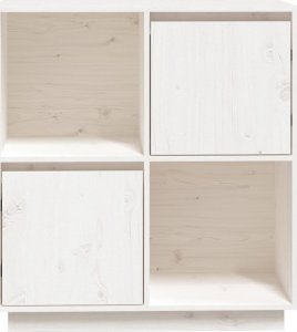 vidaXL Szafka, biała, 74x35x80 cm, lite drewno sosnowe 6