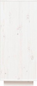 vidaXL Szafka, biała, 110,5x35x80 cm, lite drewno sosnowe 7