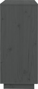 vidaXL Szafka, szara, 74x35x80 cm, lite drewno sosnowe 7
