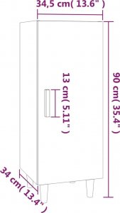 vidaXL Szafka czarna 34,5x34x90 cm 10